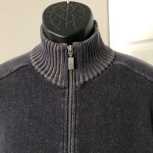 GUESS Men’s Moc Neck Cardigan Zip Sweater | S